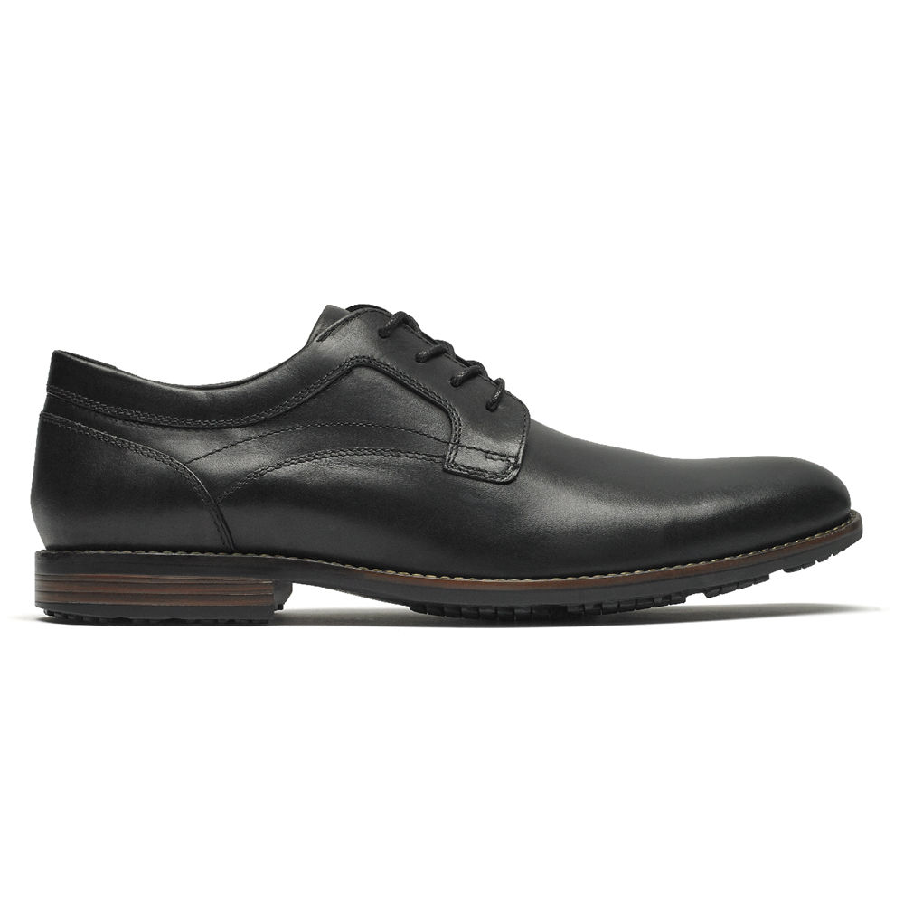 Rockport Oxfords For Mens Black - Dustyn Plain Toe - ZY2631840